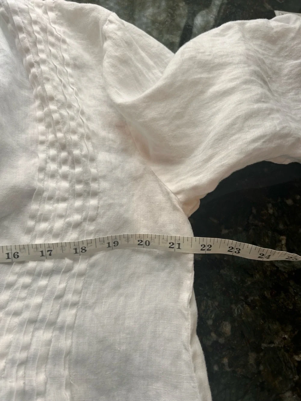 Dolma 100% Linen Pintucked Tunic with roll up sleeves. Coastal. Beach. EUC. XL - Picture 11 of 12